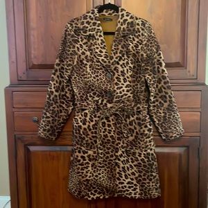 Bentley a. cheetah print Knee length coat, size large